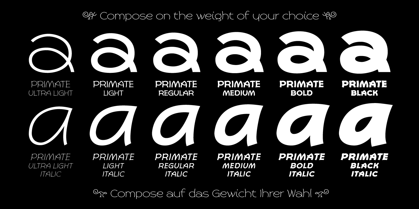 Example font Primate #9